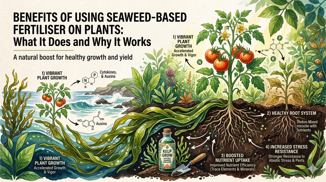 What are the benefits of seaweed fertiliser for plants?