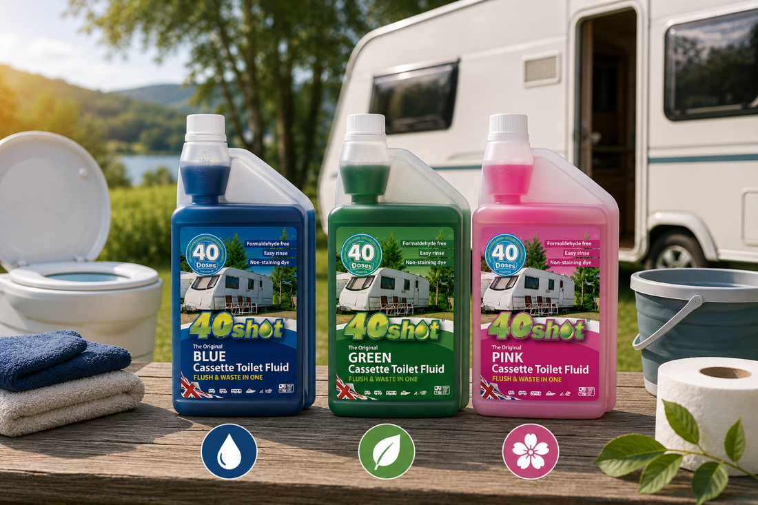 Best Caravan Toilet Fluid UK (2026): Blue, Green or Pink?