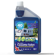40 Shot Blue Cassette Toilet Fluid - 1 L Concentrate  2-in-1