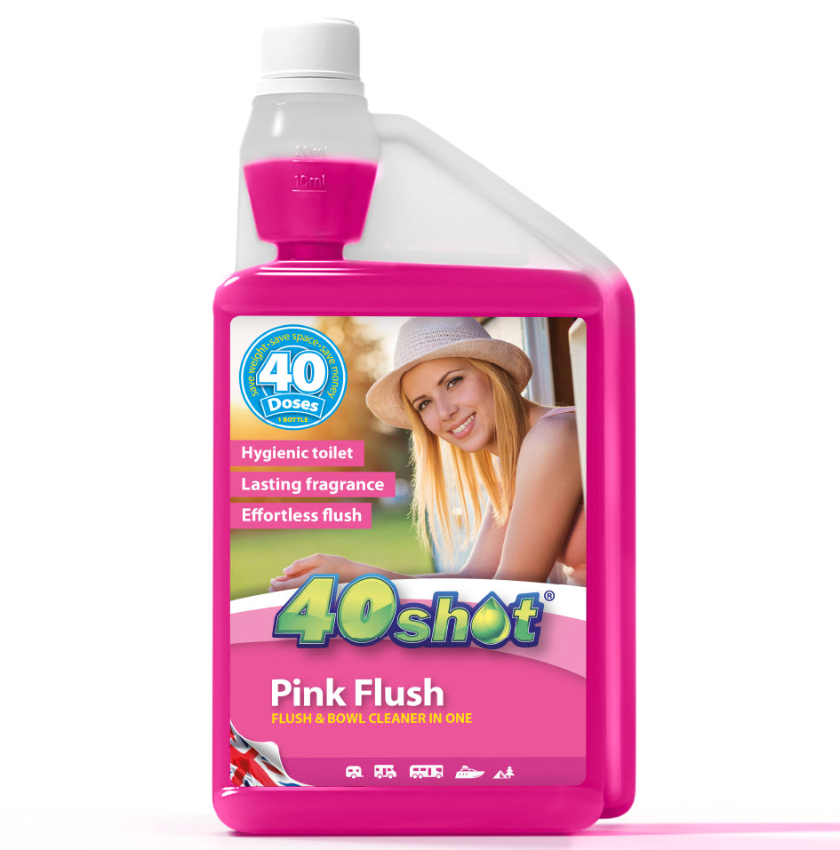 40shot Pink Toilet Rinse Motorhome & Caravan | Qualkem Direct
