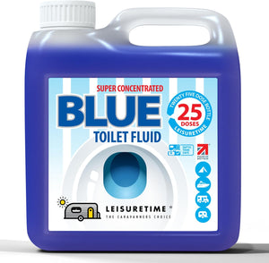 LeisureTime Blue Toilet Fluid Concentrate 25 Treatments – Caravan & Motorhome Waste Cleaner, Formaldehyde Free, Septic Safe
