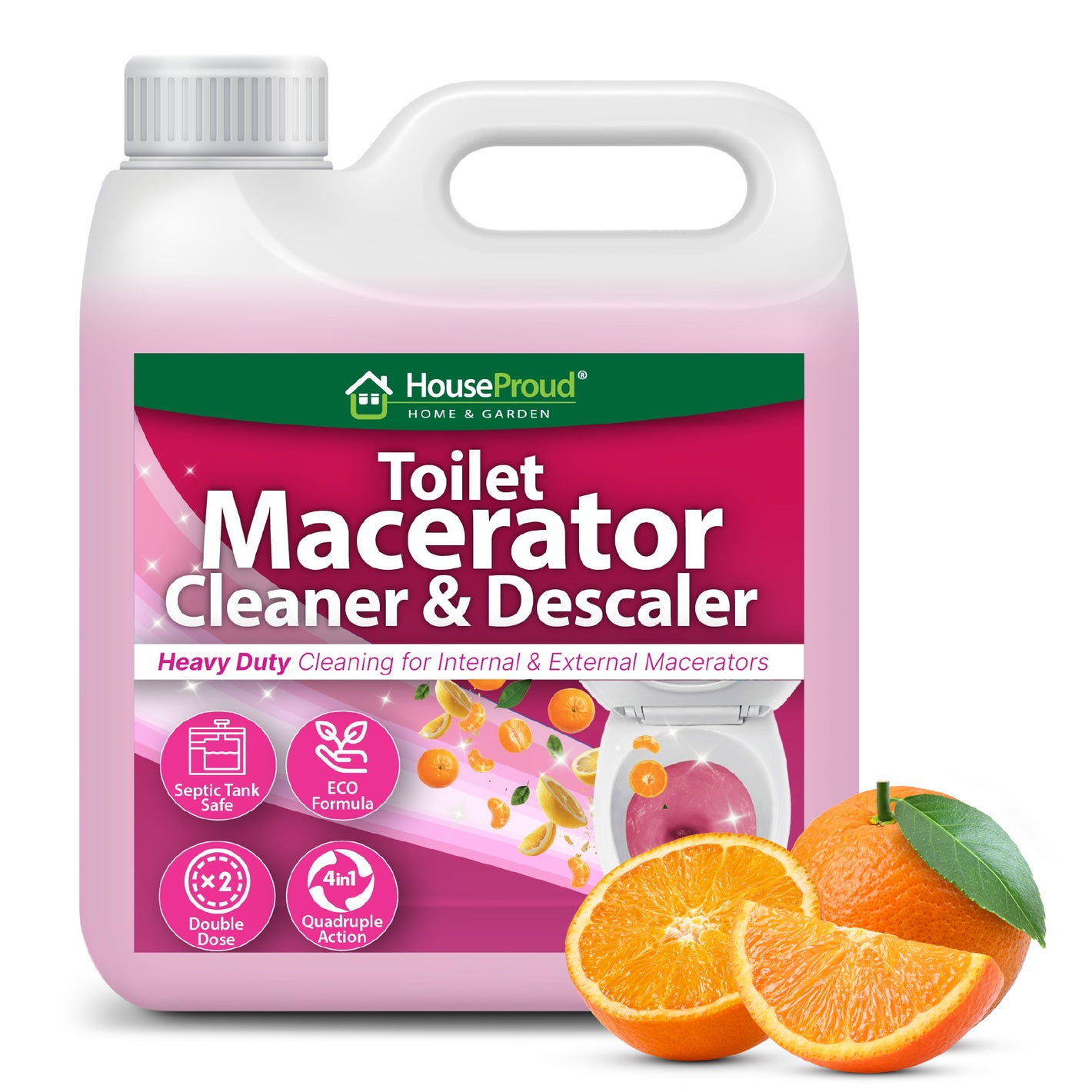 HouseProud Macerator Toilet Cleaner & Descaler - 1L Concentrated